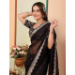 Picture of Beautiful Silk Black Saree