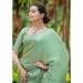 Picture of Nice Chiffon & Satin Dark Sea Green Saree