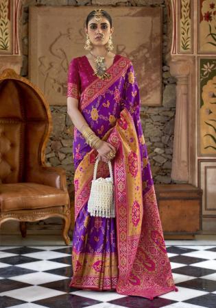 Picture of Enticing Silk Dark Orchid Saree