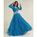 Picture of Splendid Rayon & Georgette & Silk Teal Lehenga Choli