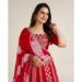 Picture of Rayon & Georgette & Silk Dark Red Lehenga Choli