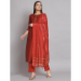 Picture of Good Looking Chiffon Fire Brick Readymade Salwar Kameez