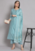 Picture of Excellent Chiffon Cadet Blue Readymade Salwar Kameez