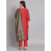 Picture of Pleasing Chiffon Indian Red Readymade Salwar Kameez