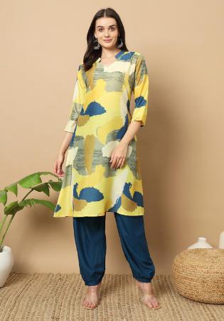 Picture of Exquisite Rayon Khaki Kurtis & Tunic