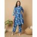 Picture of Graceful Chiffon Steel Blue Kurtis & Tunic