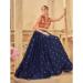 Picture of Pretty Georgette Navy Blue Lehenga Choli