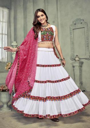 Picture of Splendid Georgette White Lehenga Choli