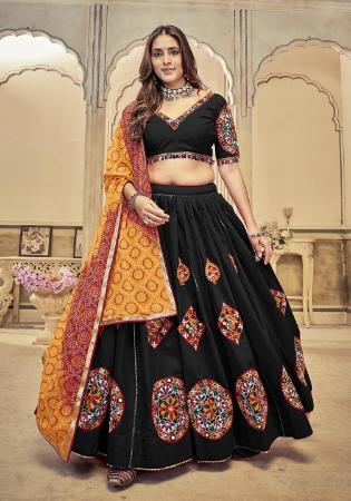 Picture of Elegant Georgette Black Lehenga Choli