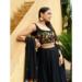 Picture of Enticing Georgette Black Lehenga Choli