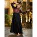 Picture of Enticing Georgette & Silk Black Kurtis And Tunic