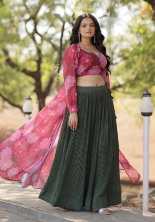 Picture of Georgette Dark Slate Grey Readymade Lehenga Choli