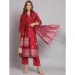 Picture of Cotton & Silk Fire Brick Readymade Salwar Kameez