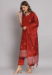 Picture of Cotton & Silk Maroon Readymade Salwar Kameez