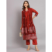 Picture of Cotton & Silk Maroon Readymade Salwar Kameez