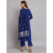 Picture of Cotton & Silk Dark Slate Blue Readymade Salwar Kameez