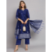 Picture of Cotton & Silk Dark Slate Blue Readymade Salwar Kameez