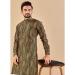 Picture of Excellent Cotton Dark Olive Green Kurtas