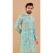 Picture of Magnificent Cotton Light Steel Blue Kurtas