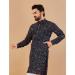 Picture of Good Looking Cotton Navy Blue Kurtas