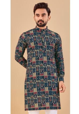 Picture of Exquisite Cotton Dark Slate Grey Kurtas