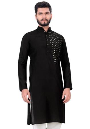 Picture of Stunning Chiffon Black Kurtas