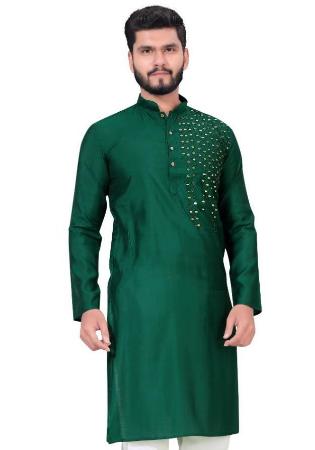 Picture of Ideal Chiffon Forest Green Kurtas