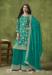 Picture of Bewitching Silk Teal Straight Cut Salwar Kameez