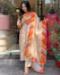 Picture of Amazing Crepe Beige & Rosy Brown Kurtis & Tunic