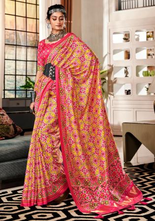 Picture of Fine Silk Hot Pink Saree