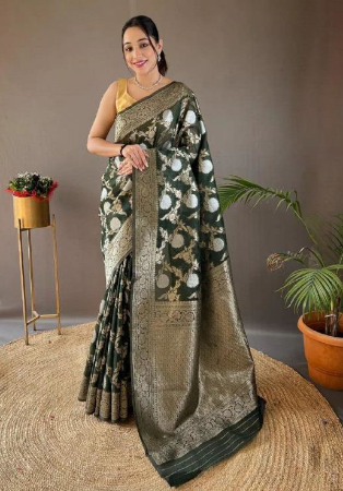 Picture of Radiant Silk Dark Slate Grey Saree