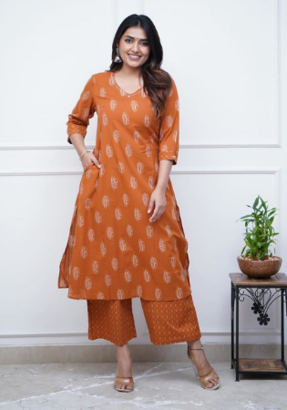 Picture of Magnificent Chiffon Orange Kurtis & Tunic