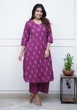 Picture of Stunning Chiffon Purple Kurtis & Tunic