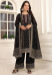 Picture of Georgette & Silk Black Readymade Salwar Kameez