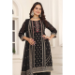 Picture of Georgette & Silk Black Readymade Salwar Kameez