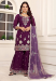 Picture of Georgette & Silk Purple Readymade Salwar Kameez