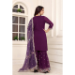 Picture of Georgette & Silk Purple Readymade Salwar Kameez