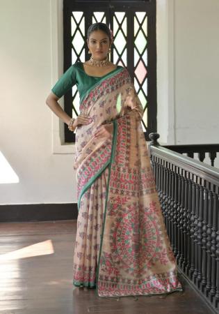 Picture of Fine Silk Beige Saree