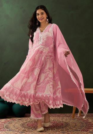 Picture of Cotton Pale Violet Red Readymade Salwar Kameez