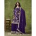 Picture of Silk Midnight Blue Straight Cut Salwar Kameez