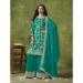 Picture of Beauteous Silk Teal Straight Cut Salwar Kameez