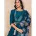 Picture of Magnificent Chiffon Teal Readymade Salwar Kameez