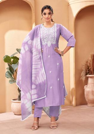 Picture of Ideal Chiffon Plum Readymade Salwar Kameez