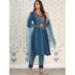 Picture of Chiffon Dark Slate Blue Readymade Salwar Kameez