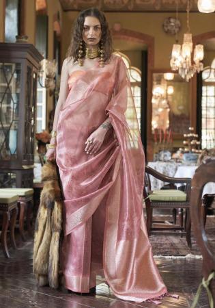 Picture of Gorgeous Silk Rosy Brown Saree