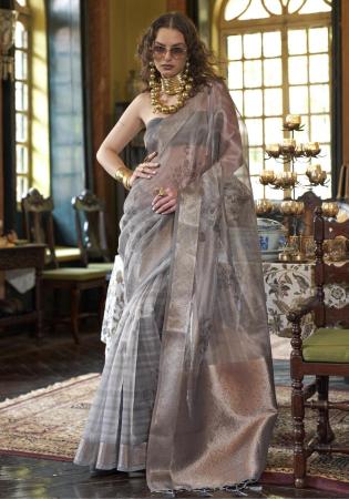 Picture of Taking Silk Silver Saree