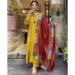 Picture of Magnificent Chiffon Golden Rod Readymade Salwar Kameez