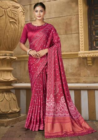 Picture of Delightful Silk Light Coral Saree