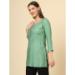 Picture of Resplendent Rayon Dark Sea Green Kurtis & Tunic