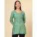 Picture of Resplendent Rayon Dark Sea Green Kurtis & Tunic